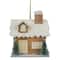 4" Battery Operated Tan Brown and White Lighted House Christmas Ornament
